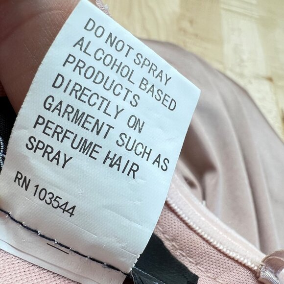 La Femme Blush Pink Strapless High Slit Floor-Length Formal Gown Size 6 - Picture 16 of 16